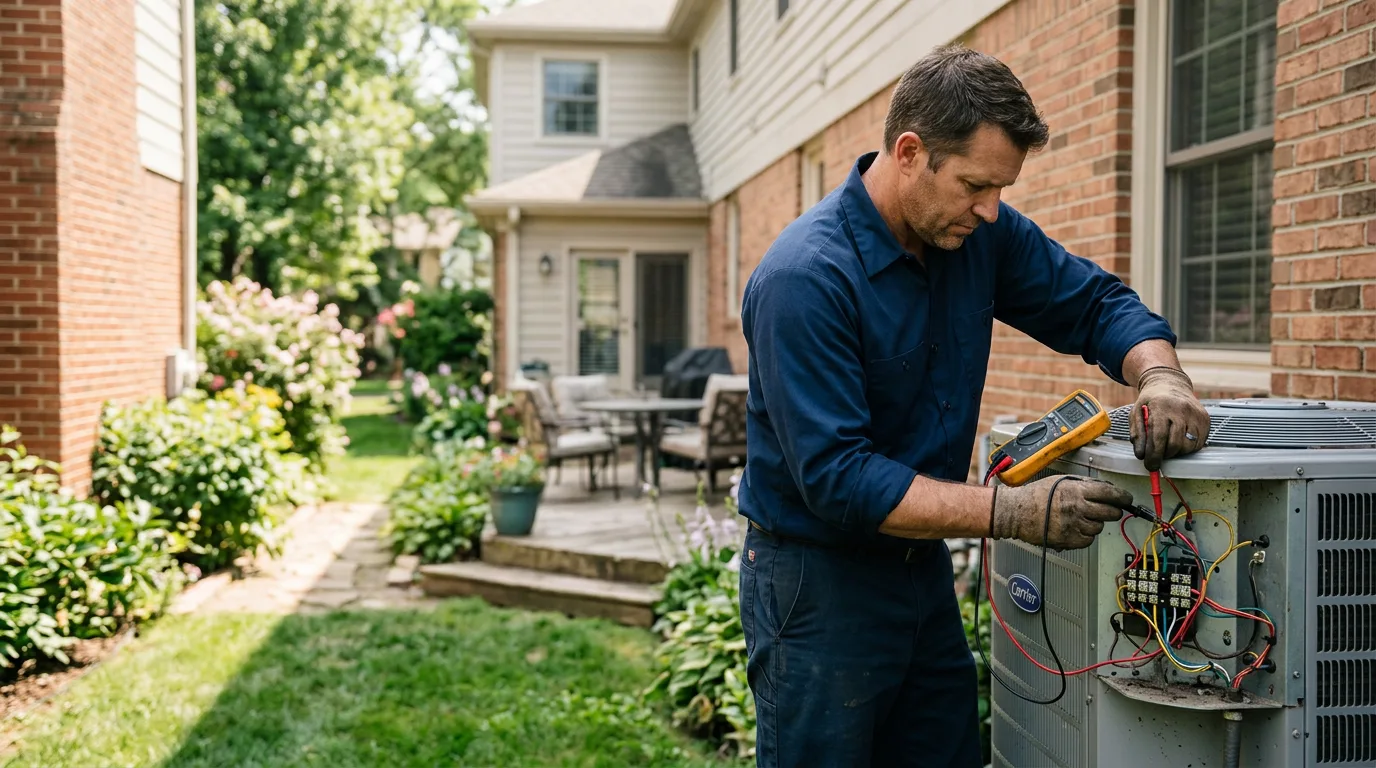 HVAC technician working near La Grange, TX